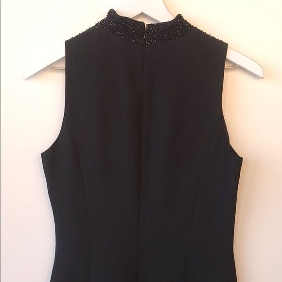 Donna Morgan Beaded Black Sleeveless Sheath Size 6 - Picture 7 of 9